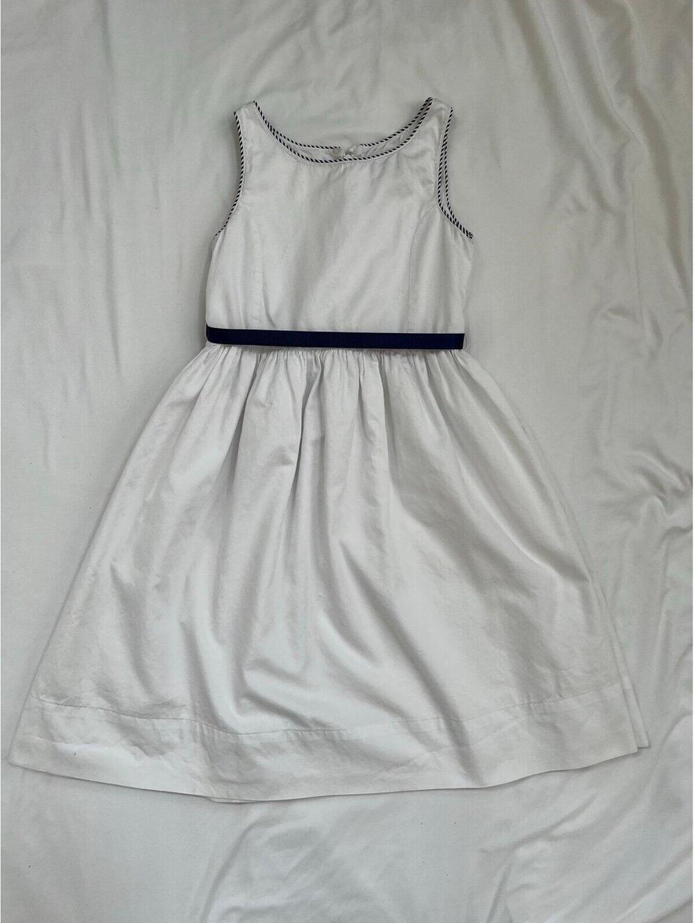 Ralph Lauren girls size 6 white and navy a line dress